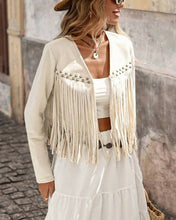 Load image into Gallery viewer, Faux Suede Fringe Western Boho Jacket