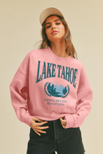 Load image into Gallery viewer, Lake Tahoe Sierra Nevada Mountains Short Cropped Sweatshirt