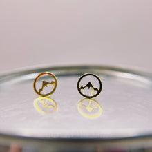 Load image into Gallery viewer, Mountainscape stud earrings
