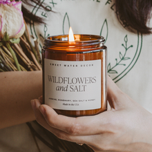 Load image into Gallery viewer, Wildflowers and Salt 9 oz Soy Candle - Home Decor &amp; Gifts