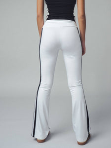 High-Waist Side Stripe Flared Pants