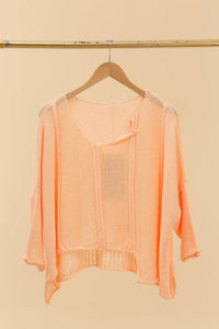 Bizou Asymmetrical Cotton Sweater - France