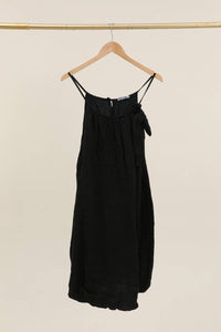 Italian Linen Bow Strap Dress