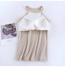 Load image into Gallery viewer, Basic Halter Top with built-in bra tank top