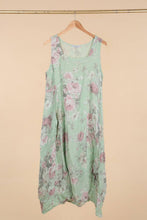 Load image into Gallery viewer, Italian Linen Sleeveless floral dress