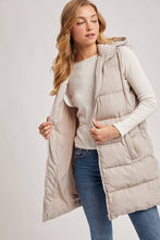 Load image into Gallery viewer, GIGI HOODED LONGLINE PUFFER VEST