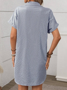 Tandy Striped Shirt Dress