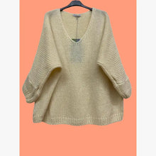 Load image into Gallery viewer, Eloise Oversized V Neck Sweater Wool Mohair Blend - Italian