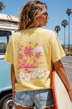 Load image into Gallery viewer, Love is Like the Tide Lemon Mineral-Dyed Tee