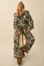 Load image into Gallery viewer, Floral Paisley-Print Fleece Drawstring Pants