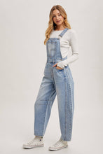 Load image into Gallery viewer, DENIM BARREL OVERALLS