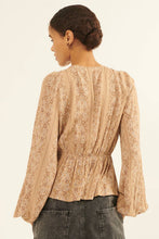 Load image into Gallery viewer, Paisley V Neck Long Sleeve Blouse