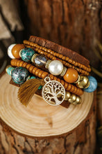 Load image into Gallery viewer, Boho Beaded Turquoise Bracelets Set 5pcs