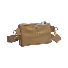 Load image into Gallery viewer, Bailey Belt Bag In Bronze Leather | Upcycled LV Full Front