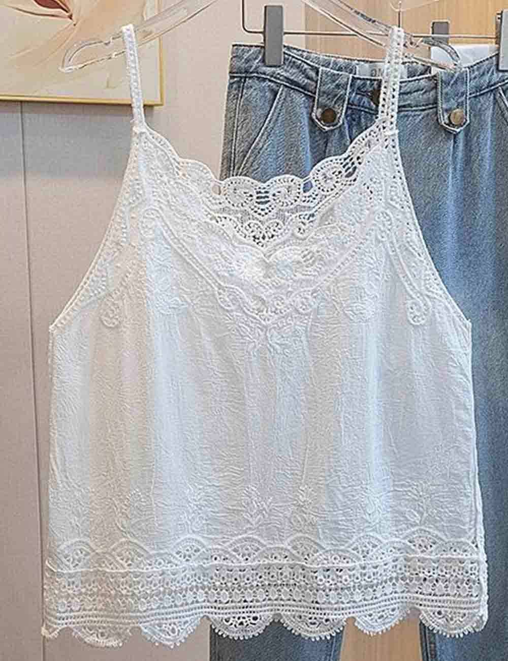 Ladies Lace Embroidery Cami Top