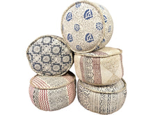 Load image into Gallery viewer, Round Pouf/Ottoman/Stool-Cotton Canvas