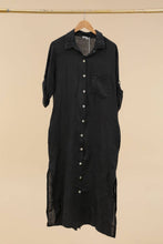 Load image into Gallery viewer, Long Italian LinenShirt Dress - 100% linen