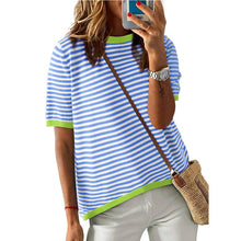 Load image into Gallery viewer, Tilly Striped Short Sleeve Knit Sweater