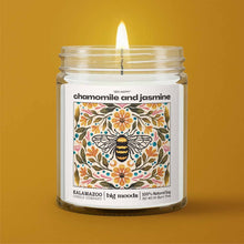 Load image into Gallery viewer, "Bee Happy" Chamomile and Jasmine -  Luxury Soy Candle