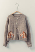 Load image into Gallery viewer, Ginger Horse Cardigan Sweater