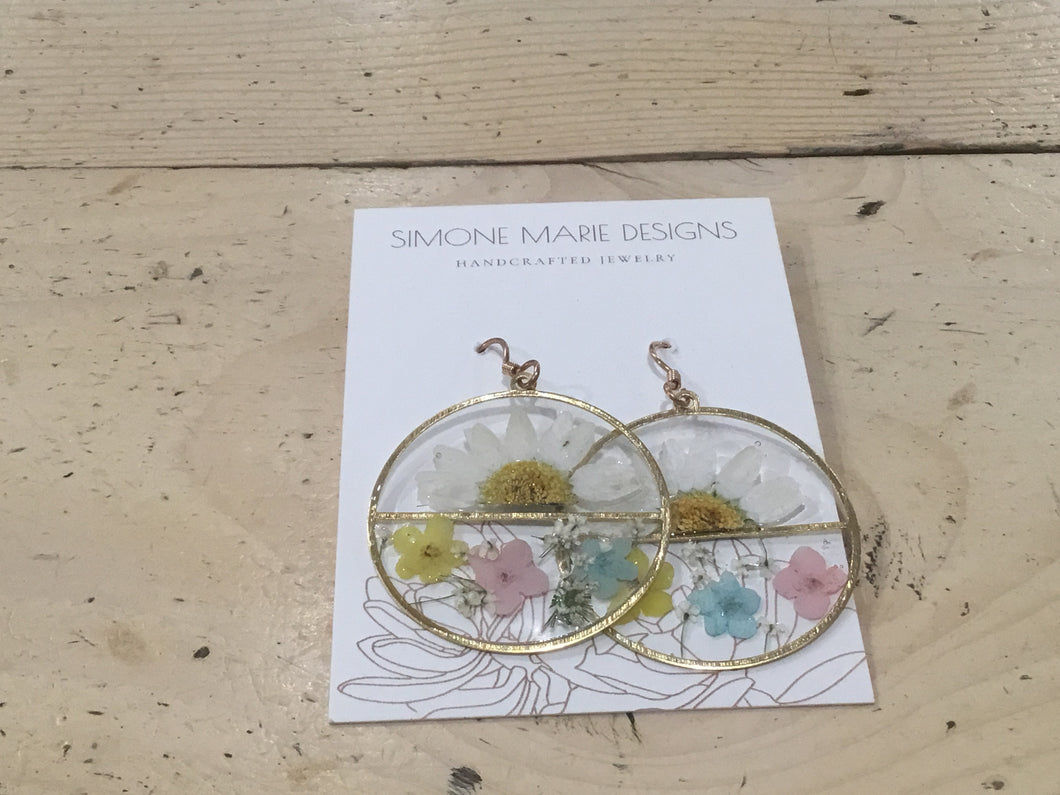 Simone Marie circle flower earrings