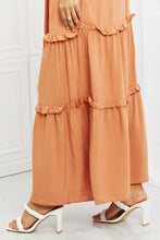 Load image into Gallery viewer, Zenana Summer Days Full Size Ruffled Maxi Skirt in Butter Orange